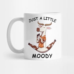 Just A Little Moody, funny cow doing yoga Mug